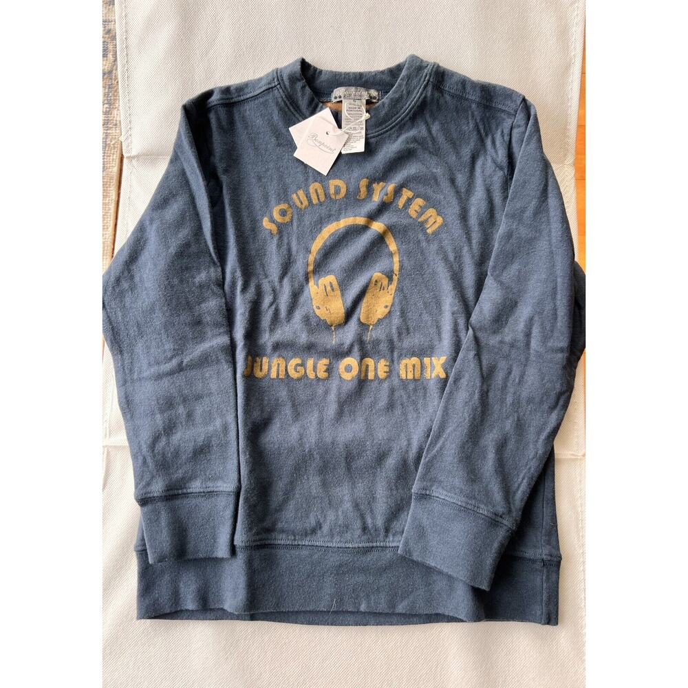 Bonpoint Sound System Boys Long Sleeve T-shirt Blue Size 6A